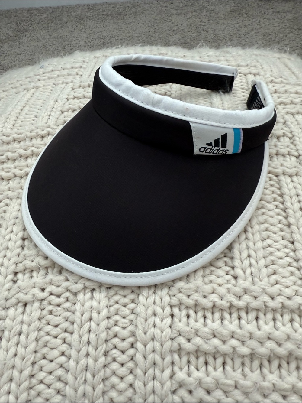 Adidas Black White Performance Golf Tennis Visor